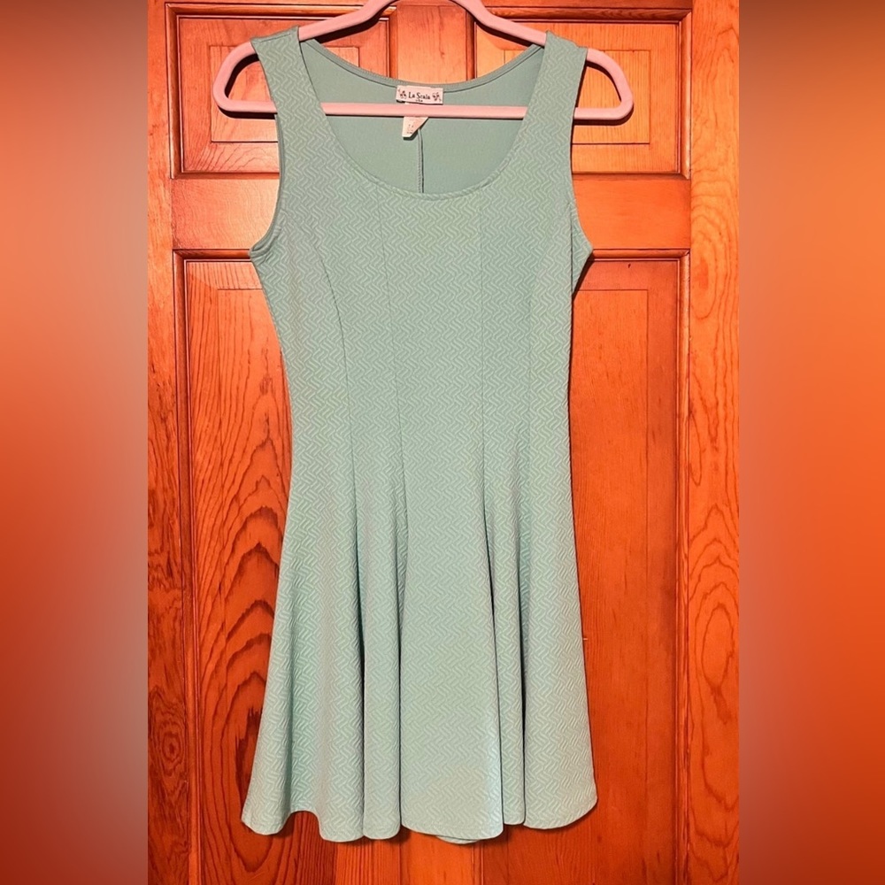 Seafoam Color Dress, La Scala. Junior’s Size M.